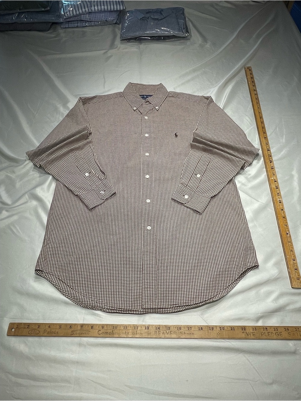 Ralph Lauren Men’s Brown Check Button-Down Shirt